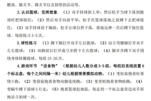 幼儿篮球基础训练计划